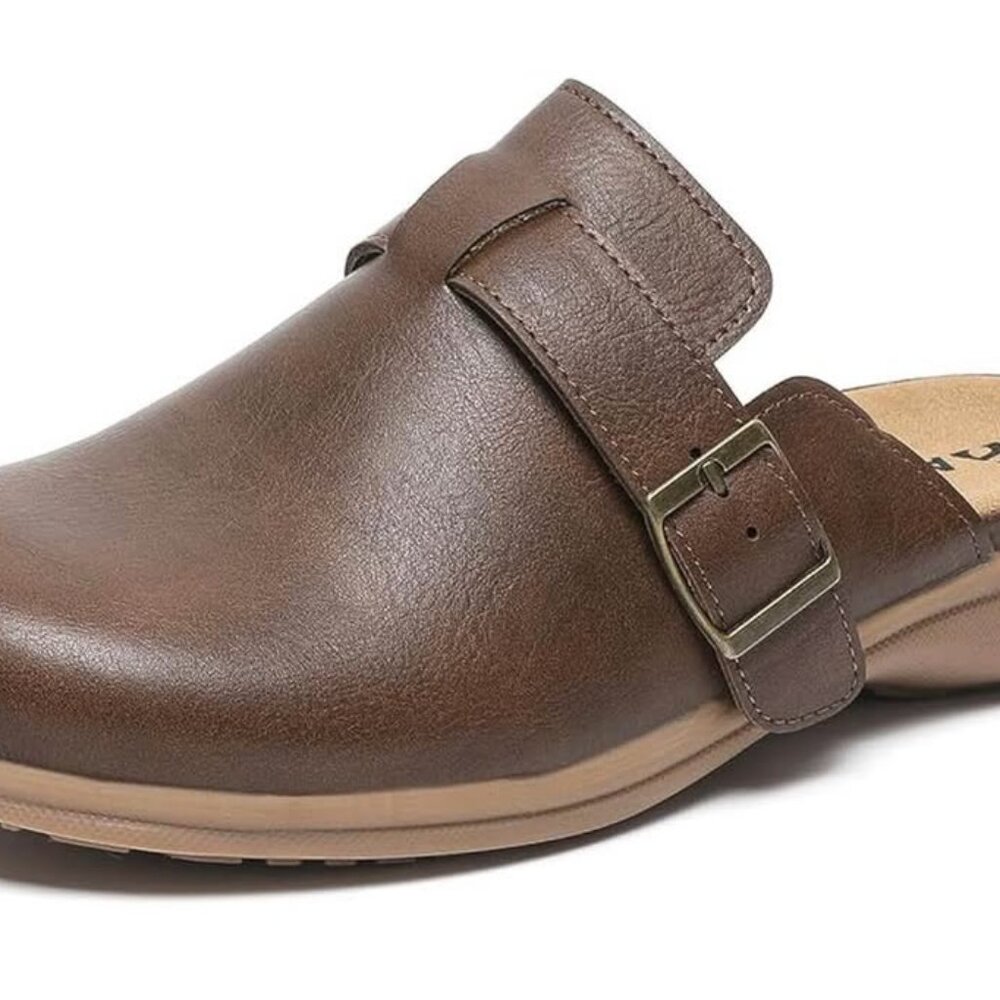 AMOJI Women Mule Clogs Slip On Lady Sandals FZ711(37)